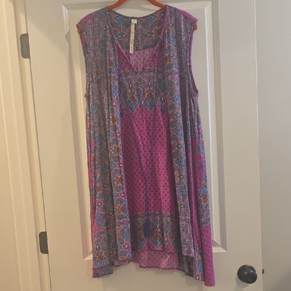 Uncle Frank Purple and Blue Sleeveless Tunic - Picture 1 of 1